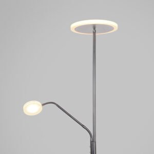 Candeeiro de pé BAYANI com braço de leitura 28W+6W LED 3000-6500K Níquel - Image 3