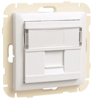 Aro com Módulo 1 Saída LOGUS90 para Conetor RJ45 branco
