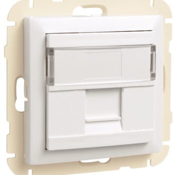 Aro com Módulo 1 Saída LOGUS90 para Conetor RJ45 branco