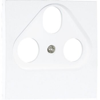 Centro LOGUS90 para Tomada Multimarcas R - TV - SAT de 3 Saídas Branco