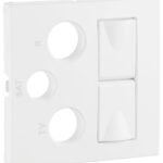 Centro LOGUS90 para Tomada Mista R - TV - SAT - 2xRJ45 Branco
