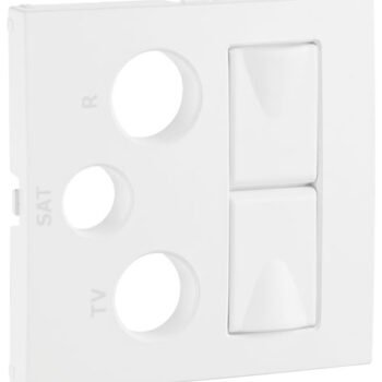 Centro LOGUS90 para Tomada Mista R - TV - SAT - 2xRJ45 Branco