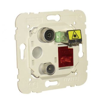 Tomada Mista R-TV-RJ45 cat.6 UTP-FO SC-APC estrela