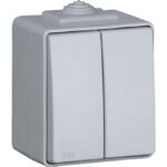Comutador de Escada Duplo ESTANQUE48 IP65 Cinzento