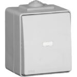 Botão Basculante Luminoso ESTANQUE48 IP65 Cinzento