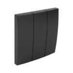 Tecla tripla LOGUS90 preto mate