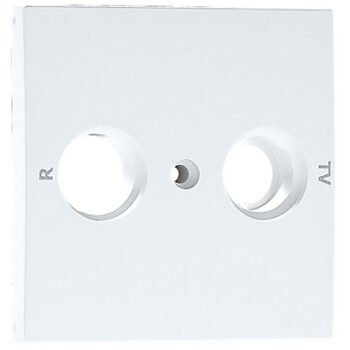 Centro LOGUS90 para Tomada Multimarcas R - TV de 2 Saídas Branco