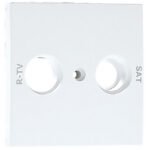 Centro LOGUS90 para tomada multimarcas R TV-SAT 2 saídas branco