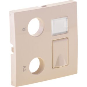 Centro LOGUS90 para tomadas mistas R-TV RJ45/R-TV-RJ45-FO marfim