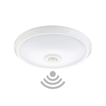 Plafond HALLS com sensor de movimento 15W LED 1200lm 6000K D.24 Branco