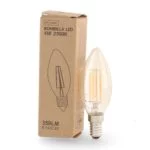 Lâmpada E14 (fino) Vela Filamento LED 4W 2300K 350lm Ambar