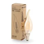 Lâmpada E14 (fino) Vela Bico Filamento LED 4W 2300K 350lm Ambar
