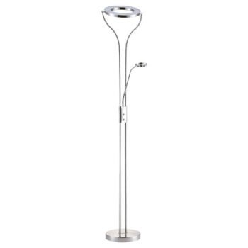 Candeeiro de pé SMEAGOL com braço de leitura 30+5W LED 4000K 1200lm Cromado