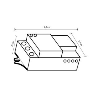 Sensor de Movimento por Microondas ângulo de deteção 180°/360° IP20 - Image 2