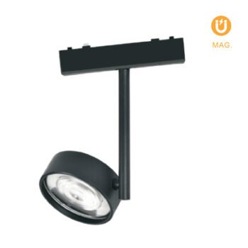 Foco para calha magnética PIQUET (2 condutores) 19W LED 1600lm 3000K 36° preto