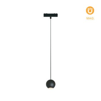 Suspensão para calha magnética PIQUET (2 condutores) 6W LED 350lm 3000K 38° preto
