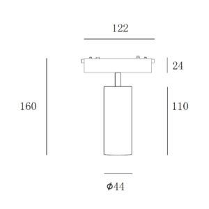 Foco para calha magnética PIQUET (2 condutores) 9W LED 330lm 3000K 24° preto - Image 3