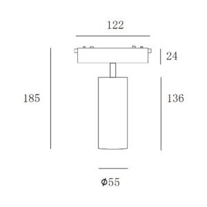 Foco para calha magnética PIQUET (2 condutores) 18W LED 1500lm 3000K 24° preto - Image 3