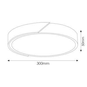 Plafond WOOD ROUND 24W LED 2400lm 3000-4500-6000K Preto/Madeira - Image 6