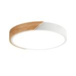 Plafond WOOD ROUND 24W LED 2400lm 3000-4500-6000K Branco/Madeira
