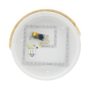 Plafond WOOD ROUND 24W LED 2400lm 3000-4500-6000K Branco/Madeira - Image 3