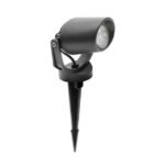 Foco com espigão TOMMY 1xGU10 6W botão CCT (2cores) incluída IP66 preto