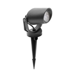 Foco com espigão TOMMY 1xGU10 6W botão CCT (2cores) incluída IP66 preto