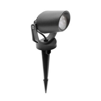 Foco com espigão TOMMY 1xGU10 6W botão CCT (2cores) incluída IP66 preto