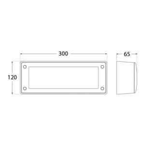Aplique LETI 2xGX53 6W botão CCT (3cores) incluída IP66 C.30xL.6,5xAlt.12cm resina cinza - Image 2