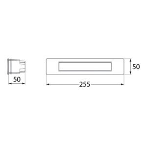 Aplique de encastrar NINA 1xR7s(189mm) 10,5W botãoCCT (3cores) incluída IP55 C.25,5xL.5xAlt5cm preta - Image 2
