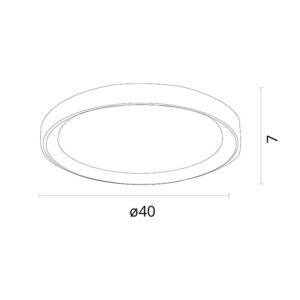Plafond KIGALI 72W LED 3000-4000-6000K branco/preto - Image 4