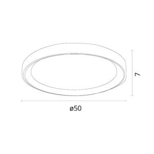 Plafond KIGALI 72W LED 3000-4000-6000K branco/castanho - Image 4