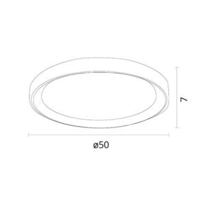 Plafond KIGALI 72W LED 3000-4000-6000K branco/dourado - Image 4