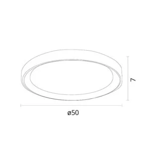 Plafond KIGALI 48W LED 3000-4000-6000K branco/castanho - Image 4
