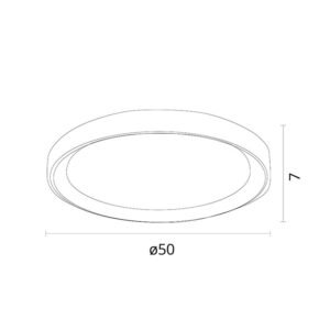 Plafond KIGALI 48W LED 3000-4000-6000K branco/dourado - Image 4