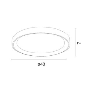 Plafond KIGALI 48W LED 3000-4000-6000K branco/prata - Image 4