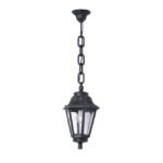 Suspensão ANNA 1xE27 IP55 Alt.80xD.22cm resina preta