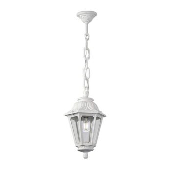Suspensão ANNA 1xE27 IP55 Alt.80xD.22cm resina branca