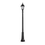 Pilar RUT 1xE27 11W botão CCT (3cores) incluída IP55 Alt.213xD.26cm resina preta