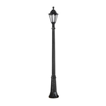 Pilar RUT 1xE27 11W botão CCT (3cores) incluída IP55 Alt.213xD.26cm resina preta