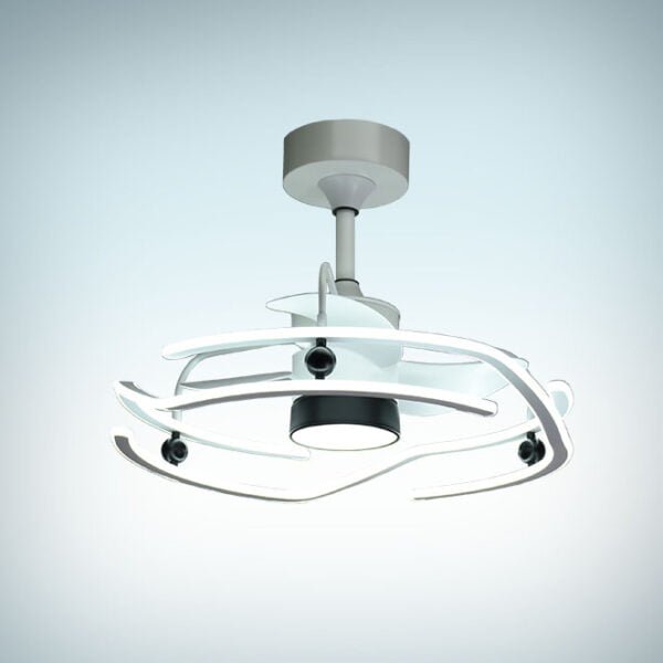 Ventoinha de tecto ALISON branco, 3 palas, 125W+125W LED 3000|4000|6000K A.50xD.63cm - Image 4