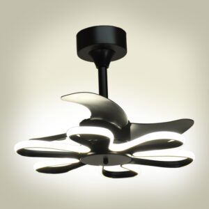 Ventoinha de tecto ENEBRO preta, 3 palas, 30W+30W LED 3000|4000|6000K A.41xD.53cm - Image 2