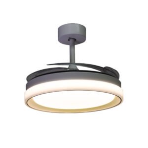 Ventoinha tecto KIGALI MINI branca/branca 4palas retráteis 48W LED 3000|4000|6000K Alt.35xD.91/40cm - Image 3
