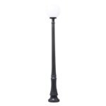 Pilar GLOBE 1xE27 11W botão CCT (3cores) incluída IP55 Alt.203xD.30cm resina preta