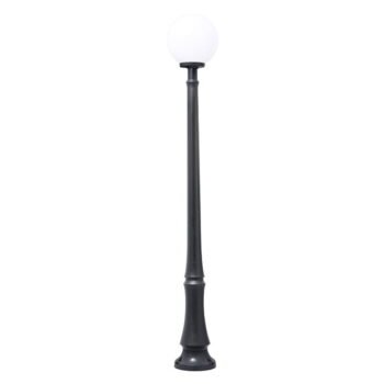 Pilar GLOBE 1xE27 11W botão CCT (3cores) incluída IP55 Alt.203xD.30cm resina preta