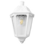 Aplique IESSE 1xE27 IP55 C.22xL.13xAlt.35cm resina branca