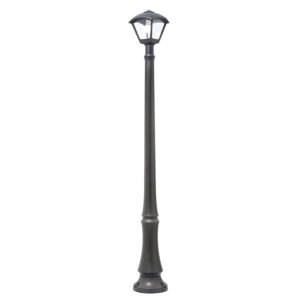 Pilar DARIO 1xE27 8,5W botão CCT (3cores) incluída IP55 C.24xL.24xAlt.195cm resina preta
