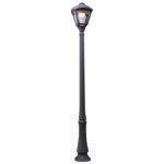 Pilar SERGIO 1xE27 30W botão CCT (2cores) incluída IP55 C.33xL.33xAlt.237cm resina preta