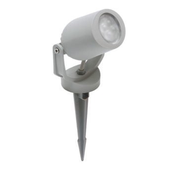 Foco com espigãoTOMMY 1xGU10 6W botão CCT (2cores) IP66 cinza