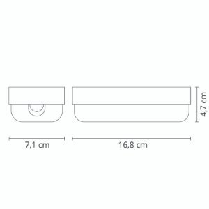Aplique SURF ECOVISION oval IP65 9W LED 900lm 4000K Branco - Image 3